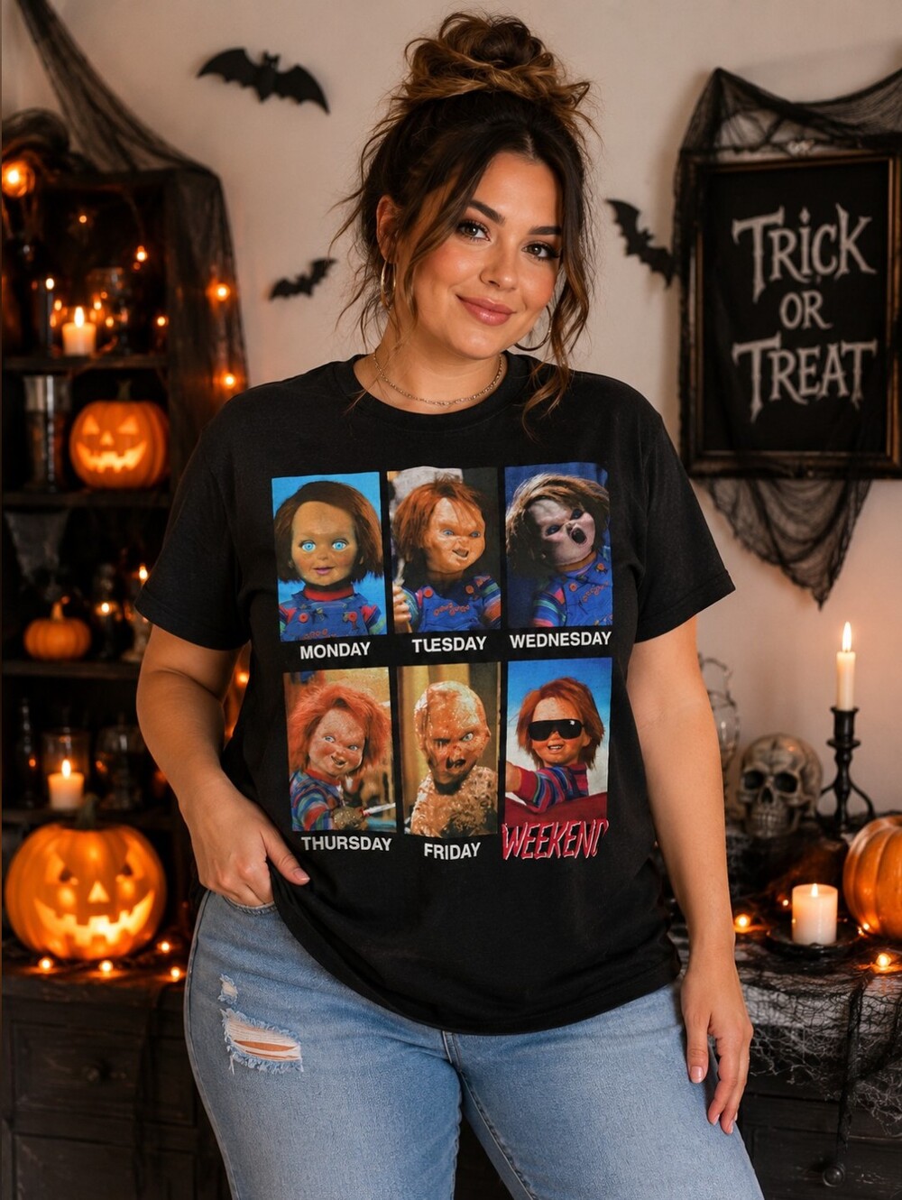 🔪 Chucky "Days of the Week" Graphic Tee | Size Medium